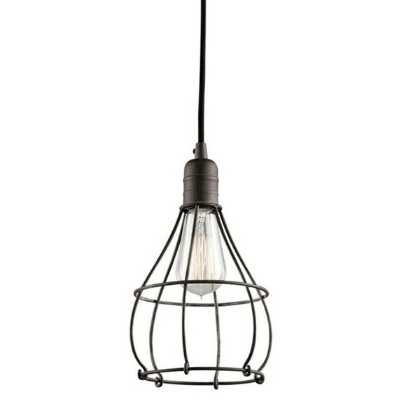 Kichler 43602WZC weathered zink ind chandelier new - Picture 1 of 2